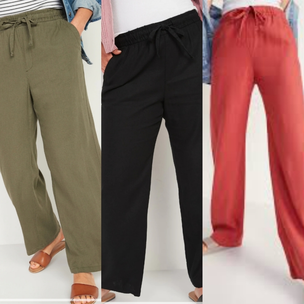 3 Pairs of Linen Pants-Size Large